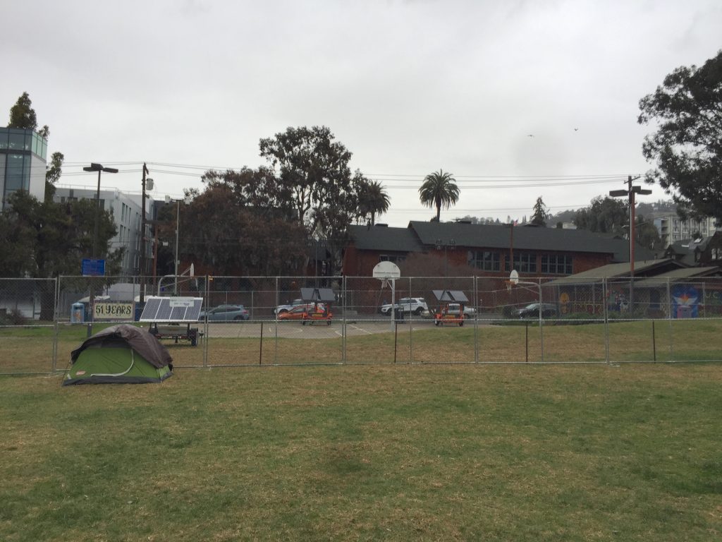 Chain link fence at People’s Park, North side, January 27, 2021