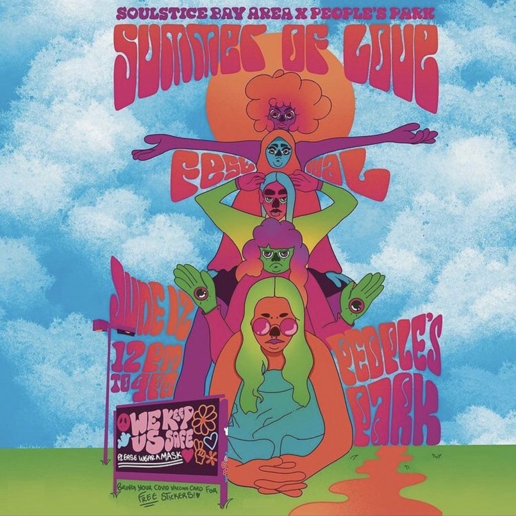 Summer of Love Festival People's Park, June 12, 2021 Poster